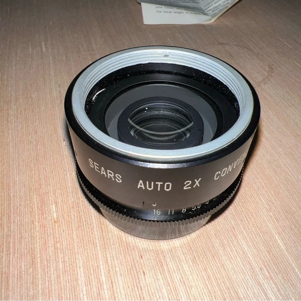 Vintage Sears 2X Auto Tele Converter Lens for SLR Cameras 7342 Great Condition!